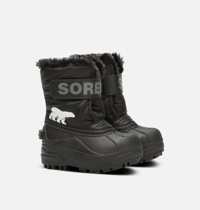 Kids Snow Boots Black - Sorel Toddler Commander™ - 935-QXSFOU